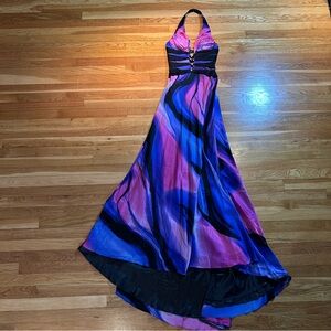Y2K Evenings by Allure Colorful Dress Size 0 #A452 Dress Bold Abstract Halter